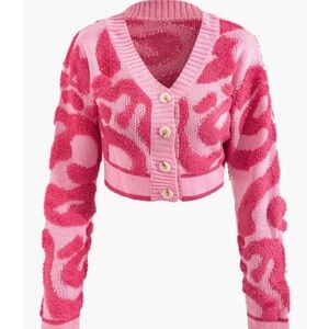 Micas Colorblock V-neck Knit Button Up Cardigan NWT